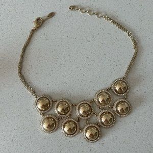Gold plated bib necklace